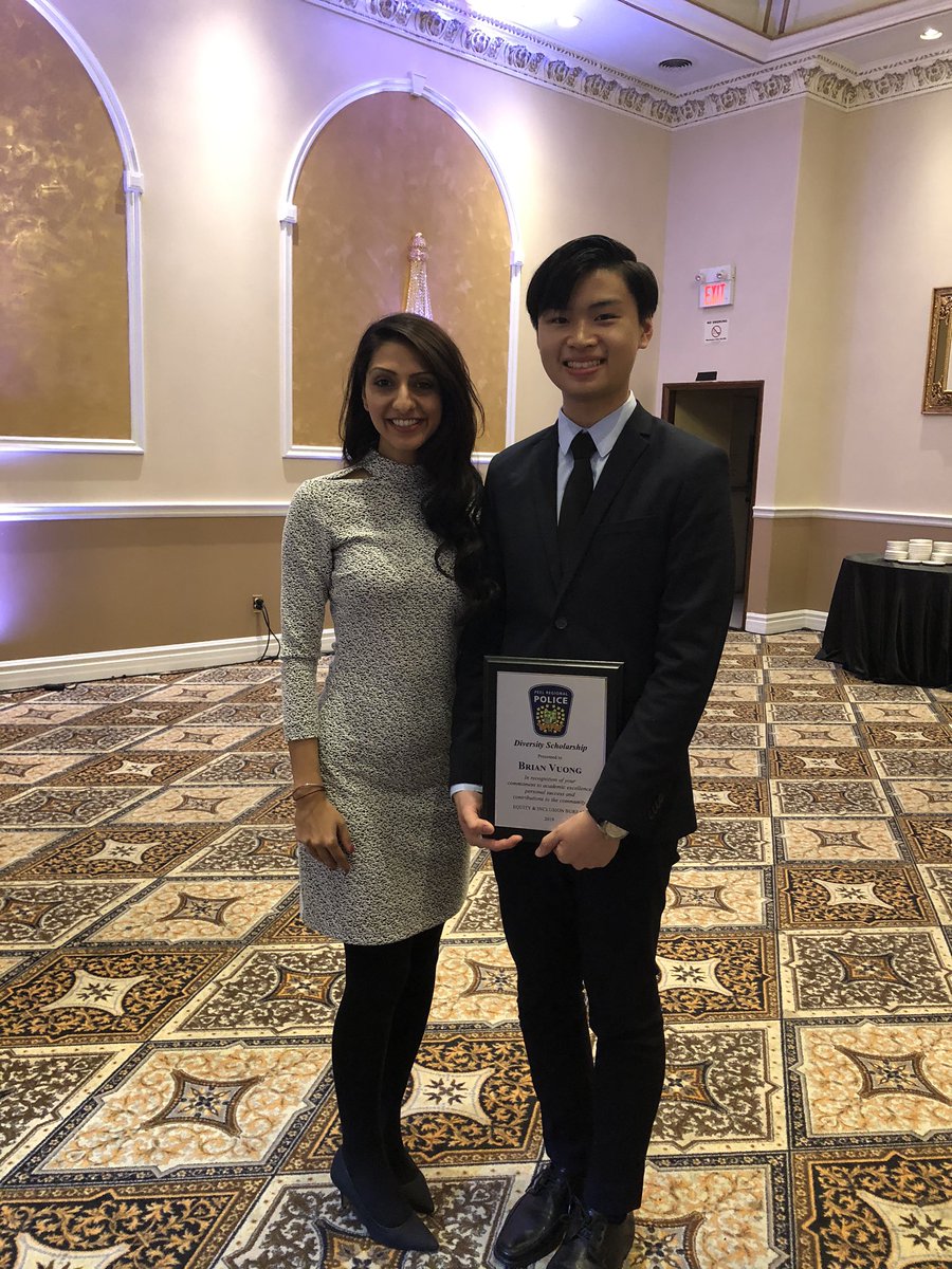 Congratulations Brian Vuong, winner 2019 PRP Diversity! RHSS so proud. <a href="/PeelPolice/">Peel Regional Police</a> @RickHansenPDSB <a href="/PeelSchools/">Peel District School Board</a>