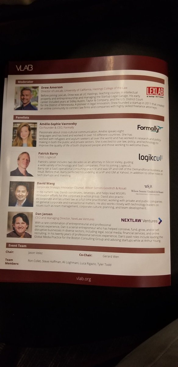 StevenALipman's tweet image. #logicull #formally #lexlab #wgr #nextlawventures #vlab #vlabrobolaw