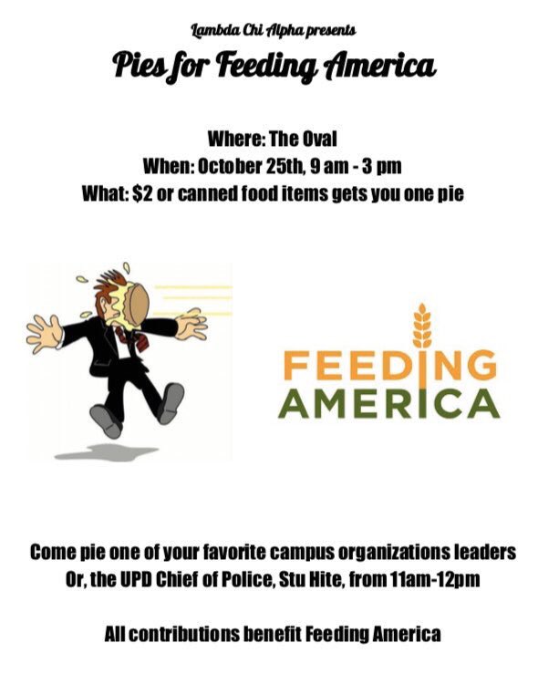 pittstatepolice's tweet image. Hey @PittStateLCA....you may need to order more pies for this guy that will be on the @pittstate oval  11am-noon on Friday the 25th.  Great cause. Thanks for organizing this fundraiser.  🦍❤️