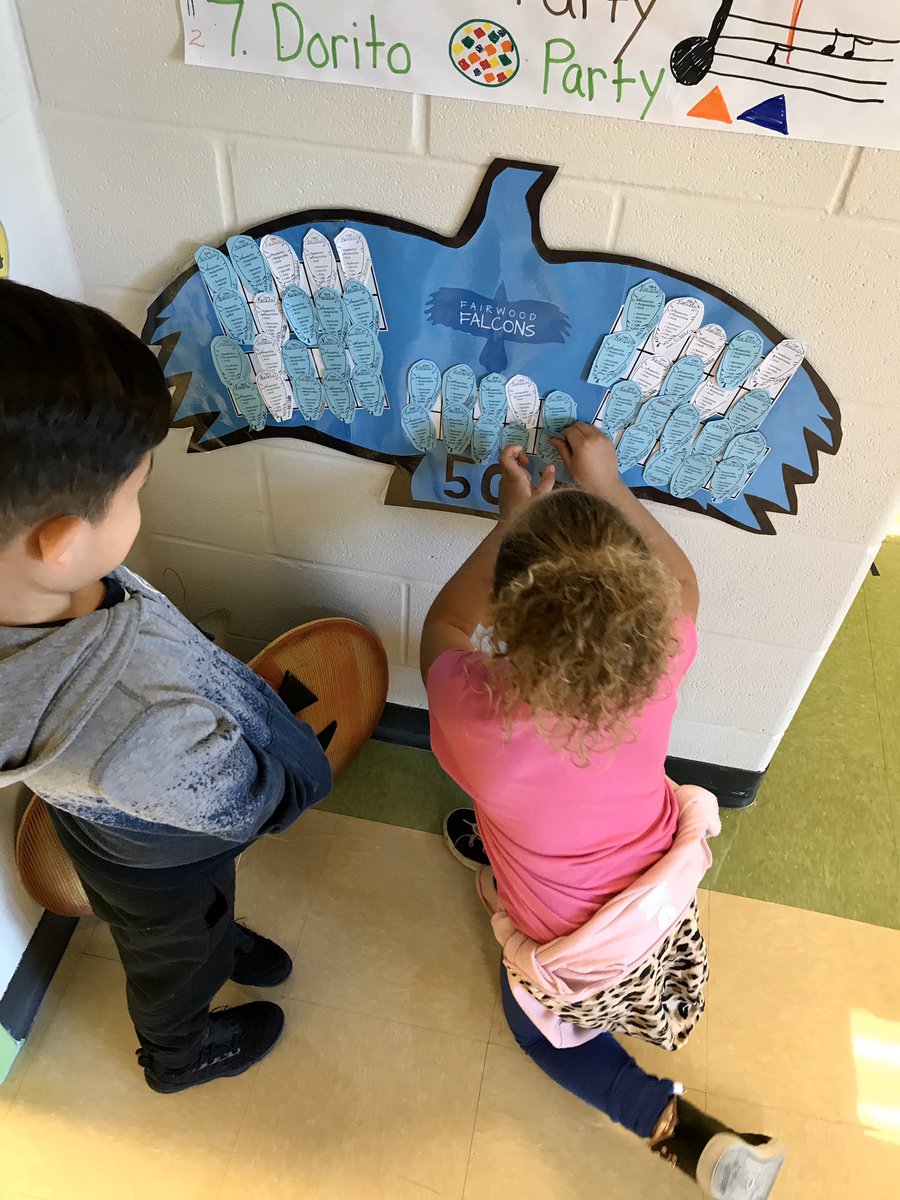 CaseyRaeK's tweet photo. We earned 50 Falcon Feathers!!! Music, Games, Lollipops 🍭 &amp; Friends! Meeting Goals @Hamilton_FW with PBIS motivation!  #ClassChoice #PositiveBehavior #TakeaBreak https://t.co/mBjmF8wmr9