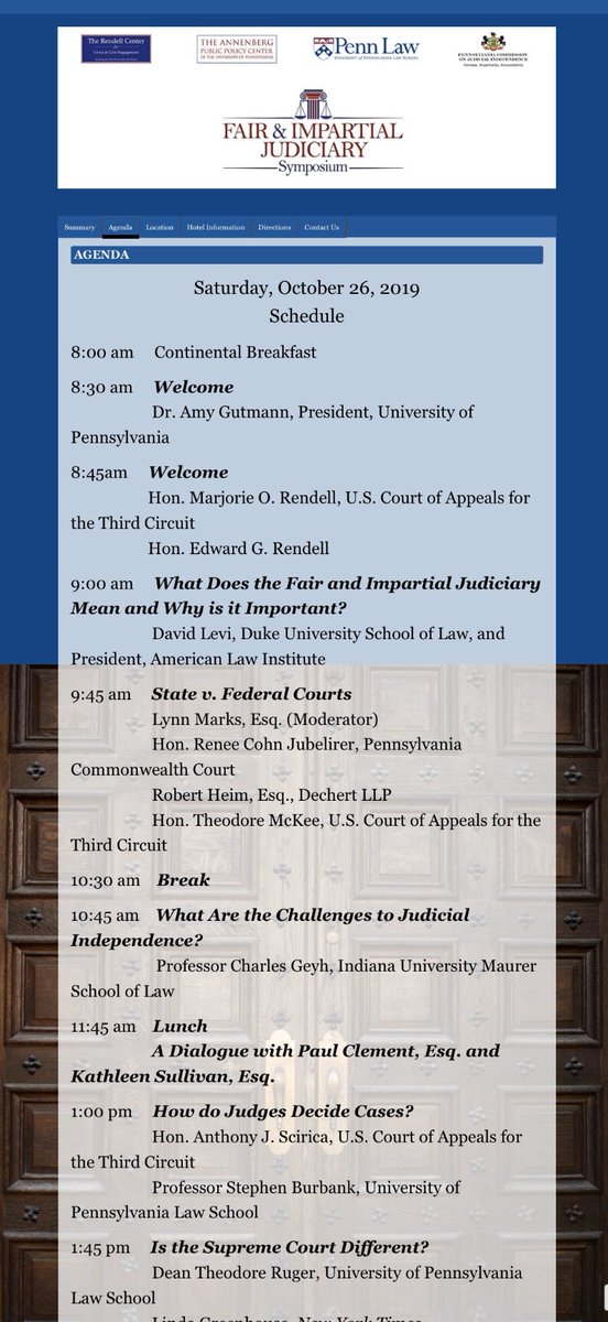 AustenParrish's tweet photo. Faculty news: Prof. Charles Geyh to speak this weekend at @PennLaw’s Fair &amp; Impartial Judiciary Symposium. He will speak on the challenges to judicial independence. https://t.co/CIZb1PXUfy https://t.co/w3pb1kJ0fW