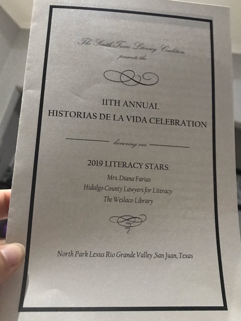 hidalgocyla's tweet photo. Tonight we were recognized by South Texas Literacy Coalition as a Community Literacy Star for our work on the Lawyers for Literacy Program! We are so honored and look forward to many more years of partnership and programming to STLC! https://t.co/IiGSMLsMbK