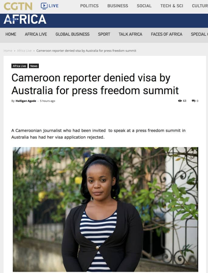 Australia denied the wrong person visa, now they have the whole world press to contain.
