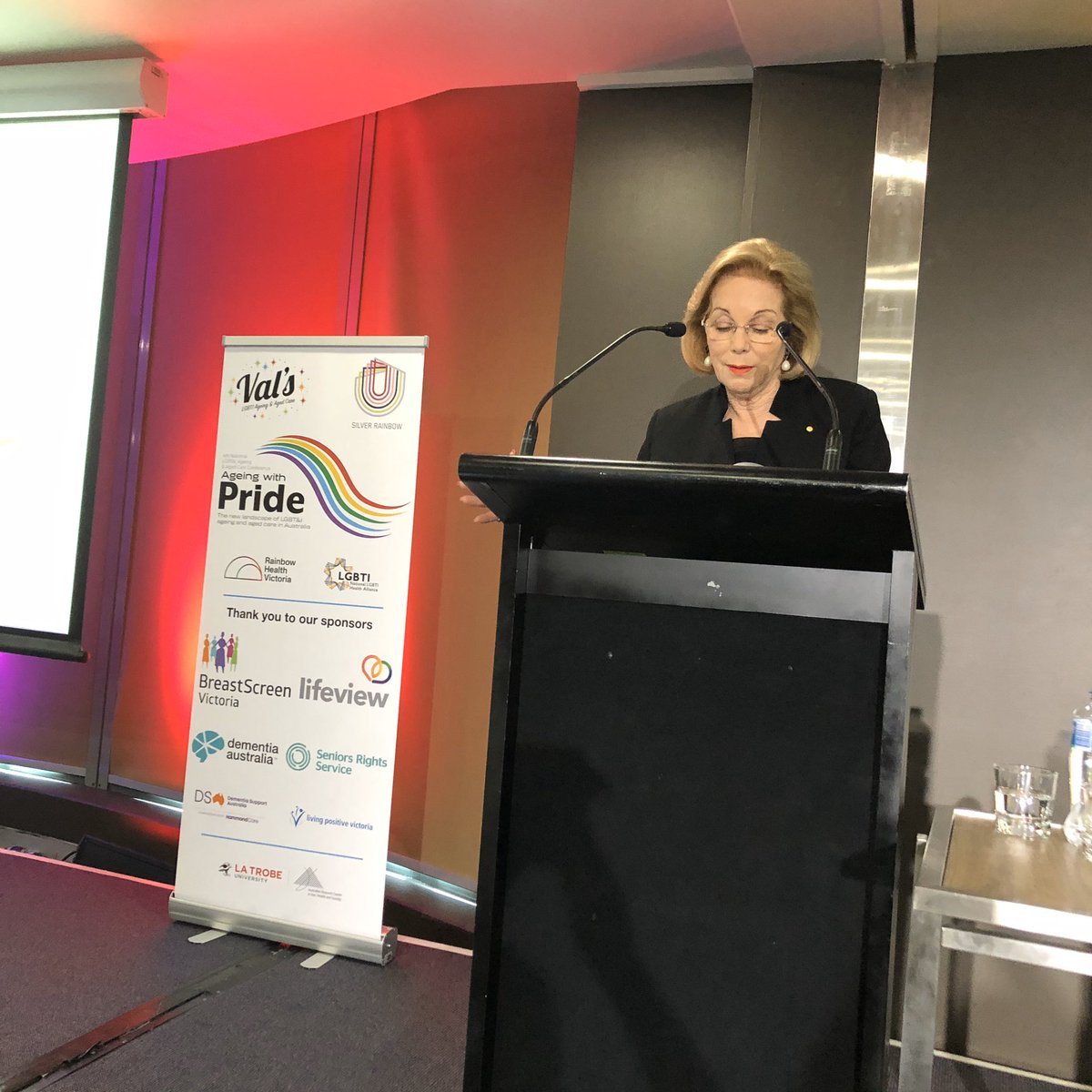 LTU_Sex_Health's tweet photo. A great acknowledgement of the work of @RainbowHVic for its work with the #rainbowtick and the #lgbti community by @ItaButtrose #lgbtiageing @latrobenews @LTU_Sex_Health https://t.co/9sCqOBqUIQ