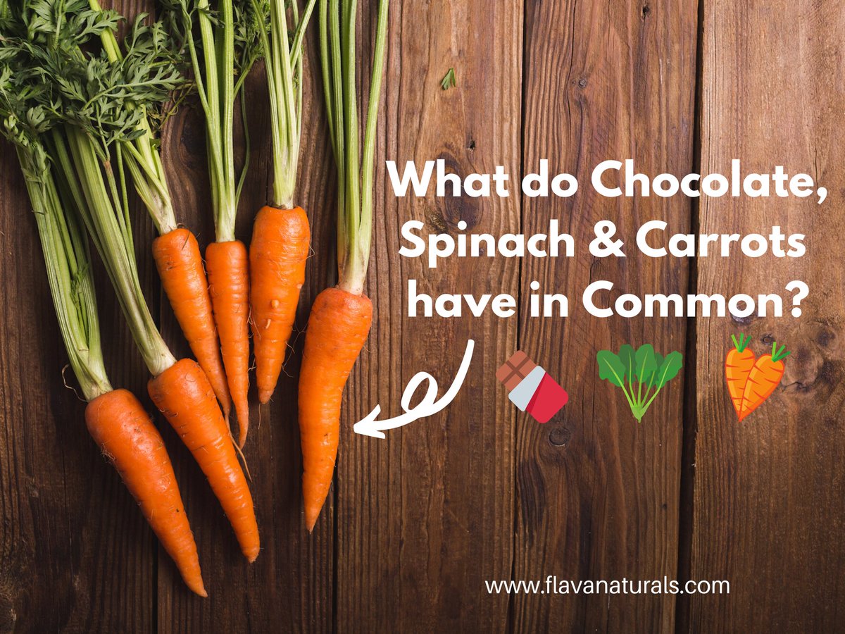 What do Chocolate, Spinach &amp; Carrots Have in Common? flavanaturals.com/what-do-chocol… #havaflava #cocoaflavanols #flavanols #antioxidants #healthychocolate