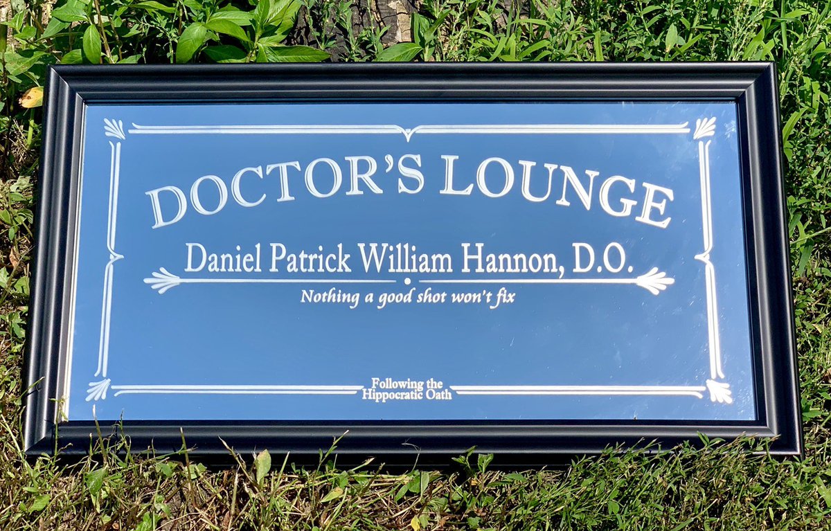Excited to share this item from my #etsy shop: Personalized Doctor Mirror|Doctor's Lounge sign|Large Mirror|Personalized Dr Mirror|Custom Engraved Mirror|Black mirror|12x24 etsy.me/32VtQv3