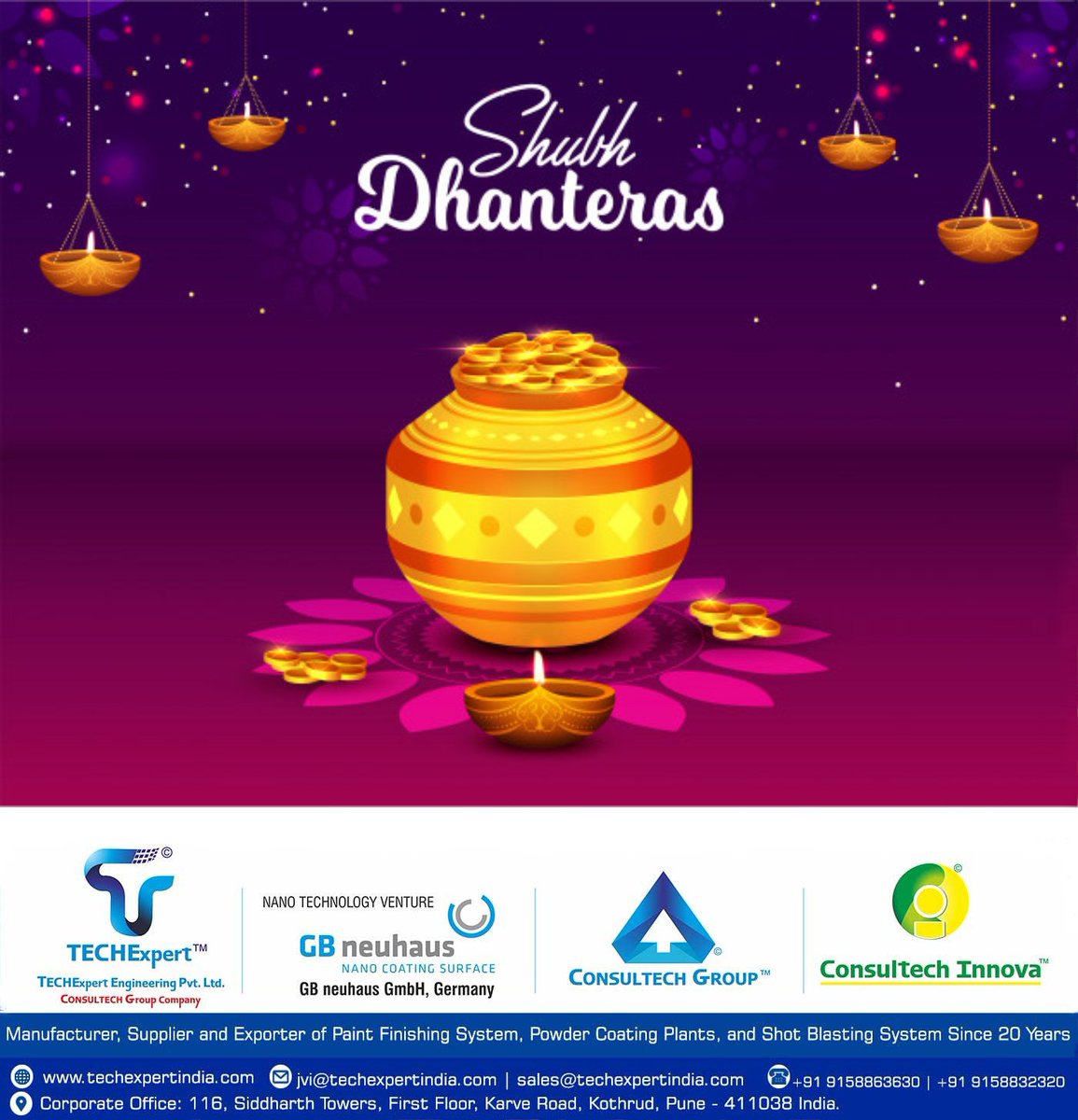 consultech's tweet photo. Happy Dhanteras to you and your family! May the divine of blessings of Goddess Laxmi be with you throughout 🙂

#happyDhanteras #diwali #festivemood #dhanteras #indianfestival #celebration #dhanteraswishes #dhanteraspooja https://t.co/RoKnNNveYg