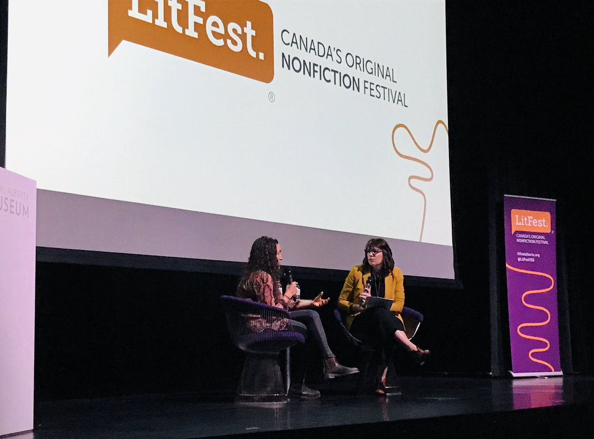 inkrayanne's tweet photo. Thank you so much @LitFestYEG for such a beautiful &amp; gentle evening. It was an honour to interview you @amp6 &amp; to read your brilliant memoir. https://t.co/H8wuCLFMwf