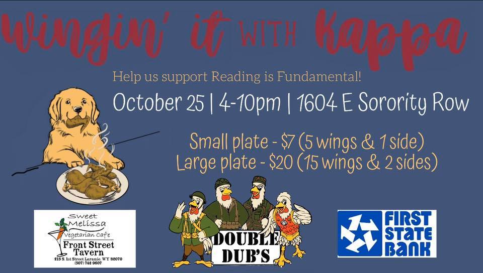 Don't forget that you can get your grub on for a good cause start at 4 p.m. TODAY at <a href="/uwyo_kkg/">Kappa Kappa Gamma</a>