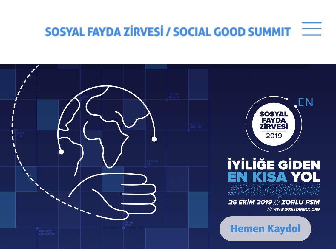 sdgiaorg's tweet photo. Bugün 11:15-11:45 arası #SosyalFaydaZirvesi için Zorlu PSM’de iyilik peşinde koşanlarla birlikteyiz. #SKAEtkiHızlandırıcı’yı anlatacağız. #SDGia https://t.co/GZg8qWc9tt