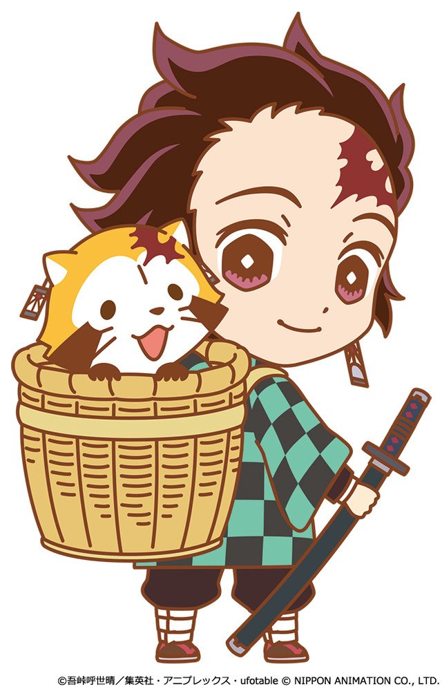 鬼滅の刃 と #あらいぐまラスカル のコラボがめちゃくちゃ可愛い