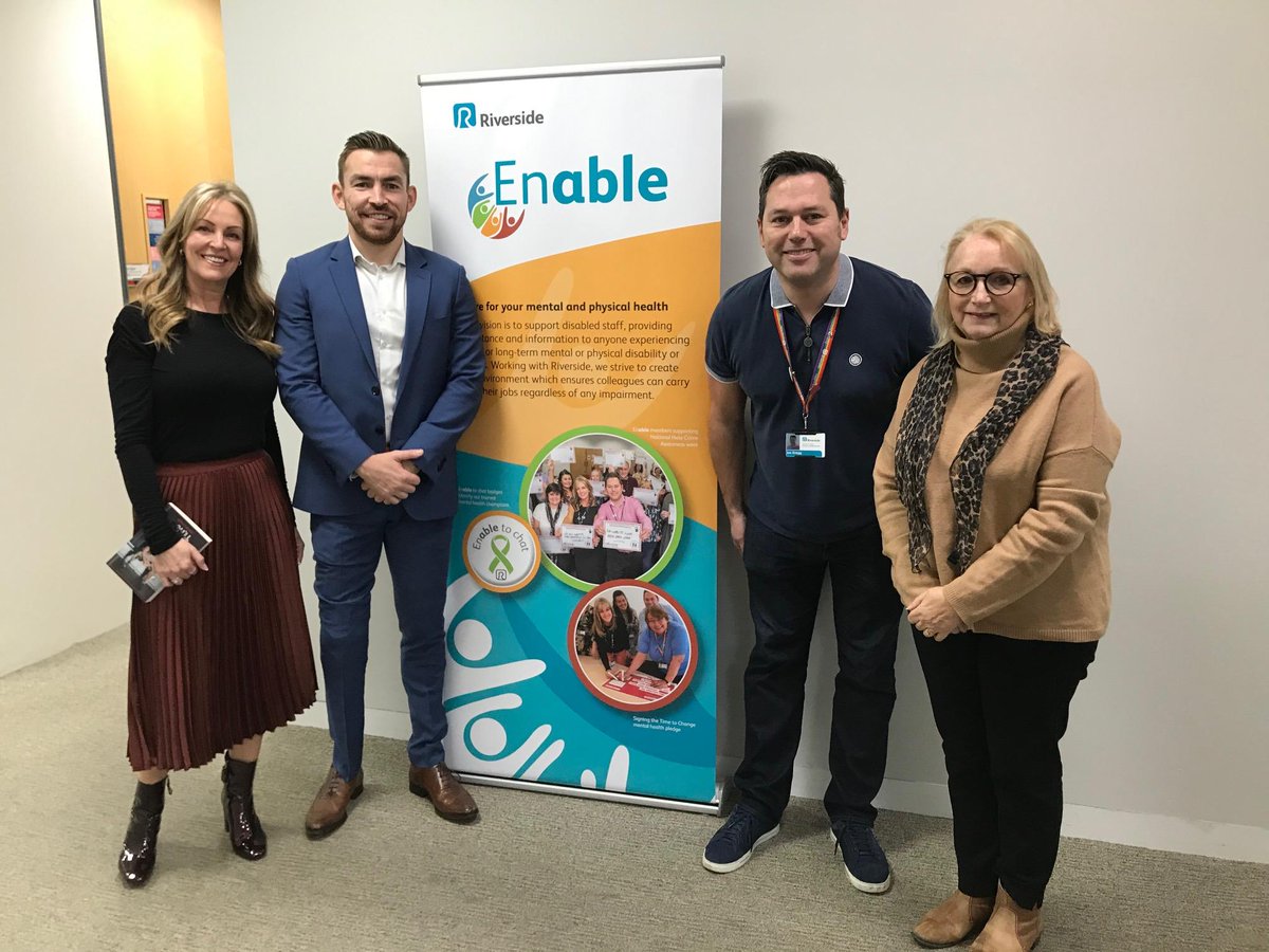 Delighted to welcome some special guests at our Enable AGM today. We’re looking forward to hearing <a href="/AndyGbootneck/">Andy Grant</a>’s inspirational story this morning and are thrilled that <a href="/Bushbell/">Aileen Evans CIHCM</a> has taken time out of her busy schedule to join us. @RiversideCarol <a href="/RiversideIan/">Ian Gregg  🐝</a>