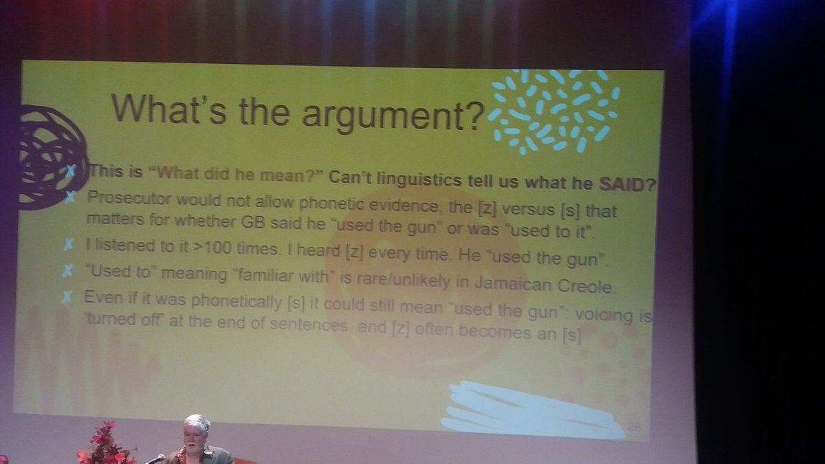 Very interesting presentation of Peter Patrick on forensic linguistics and linguistic analyses with asylum seekers #DRONGO2019. Wonder if in Making a 'Murderer' and 'Unbelievable' -like cases good linguists were used... #linguistics #taal #forensics #taalstudio #LADO #linguistiek