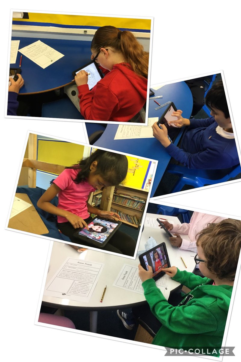 N_O_P_A's tweet photo. Y5/6 are using 'Sketches School' to celebrate the #RemarkableLife of Anne Frank! https://t.co/XHzKmR7t00