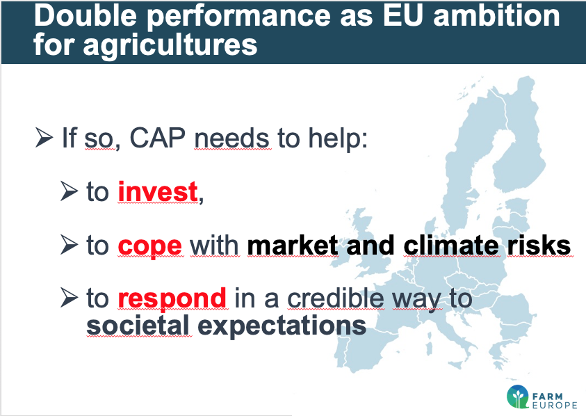 FarmEurope's tweet photo. @FarmEurope's President's conclusions at #GAIACongress19 (I part)👇
📝for a Common & efficient #FutureCAP:
📌A coherent #EUframework w/key parameters + clear #envi baseline w/ possibility for MS' equivalent measures;
📌#Ecoscheme as a🔧to incentivise envi&eco transition; https://t.co/FPL9F76n5S