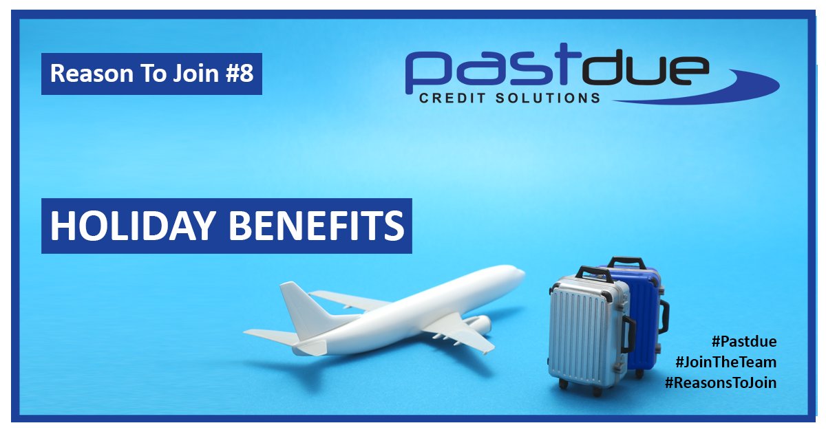 Reason to Join #8: Holiday Benefits

We have two fantastic benefits which reward employees with additional holidays for excellent attendance &amp; service loyalty!

#JoinTheTeam &amp; get additional holidays today: bit.ly/2lZGEjd

#Pastdue
#ReasonsToJoin