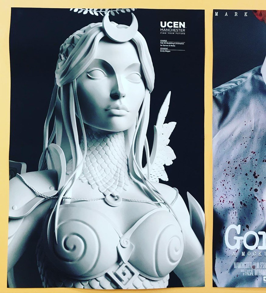 Have you seen our student work popping up on campuses? Here’s some stunning work from our #creativearts and #digitalmedia students. Tag us in your work to be featured. #vfx #filmandtv #graphicdesign #gamesdesign #wearemcr #fridaymotivation