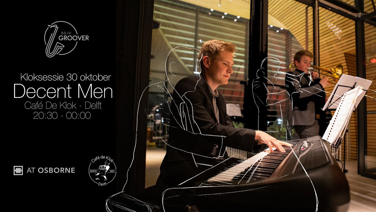 This coming Wednesday, there will be another monthly kloksessie! Come by for live jazz and an open jam. See uou there!  #CafédeKlok #Groover #DecentMen #jazz