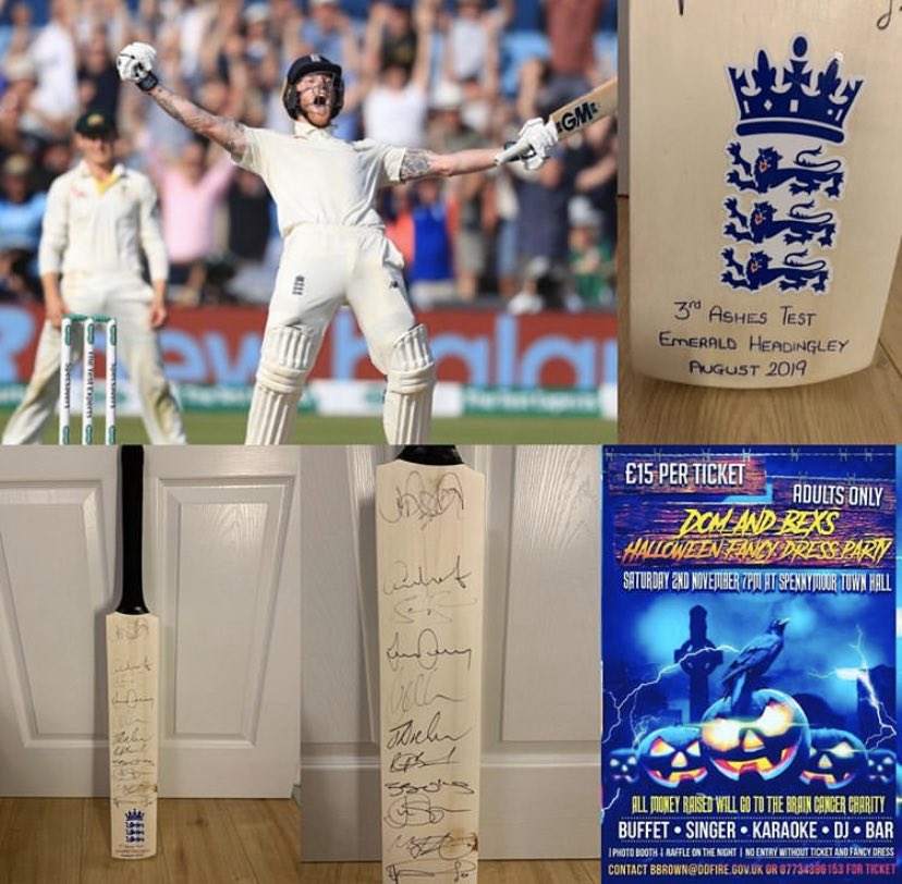 FireMam999's tweet image. 🤫 Silent auction for a cricket bat signed/used by England team from 3rd Ashes Headingley Aug 2019. All money raised is going to the brain cancer charity. DM with bids (need name, bid and phone number) Closing date 5th Nov. @BrainTumourOrg @EmeraldStadium 🏏 🧠 ❤️ 🤞🏻please RT 😊