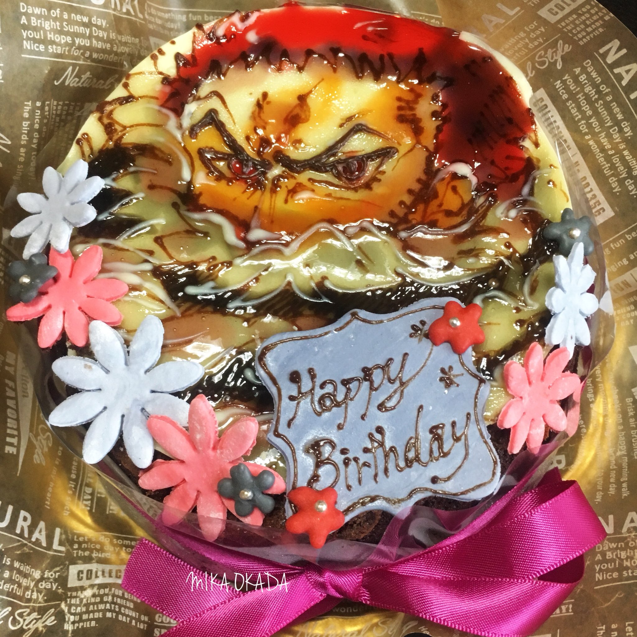 Originalcake Xelhes ゼルヘス Twitterissa 店の子にプレゼントした One Pieceのカタクリさん 想像以上に喜んでくれたの よかったなと思います これでバイトも頑張ってね 笑 ワンピース Onepiece ケーキ カタクリ イラストケーキ T Co