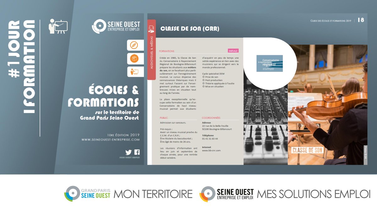 SoeeEmploi's tweet photo. #1JOUR1FORMATION | Classe de son (CRR) forme les étudiants aux métiers du son à @Ville_BoulogneB
#Musique #conservatoire #Prisedeson #postproduction #audio
+ de formations sur @GPSO_SeineOuest : https://t.co/Jr99JEYUJG https://t.co/x8fCmYHTG3