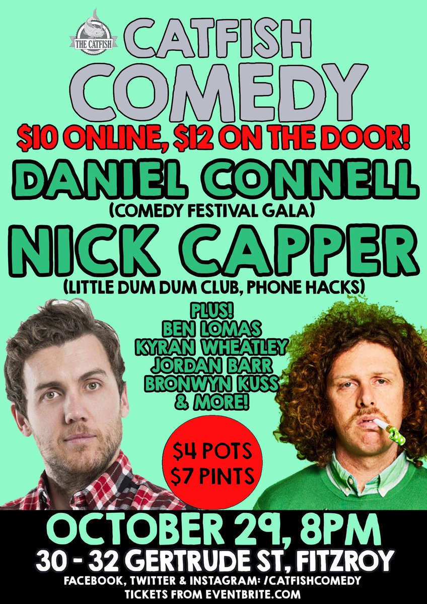 TUESDAY at Catty! This will be a very good time.
Starts 8PM, get in from 7:30 to secure a seat. $4 pots, $7 pints, $12 entry at the door, or $10 online right now!
bit.ly/2MJgOec 👌👌👌