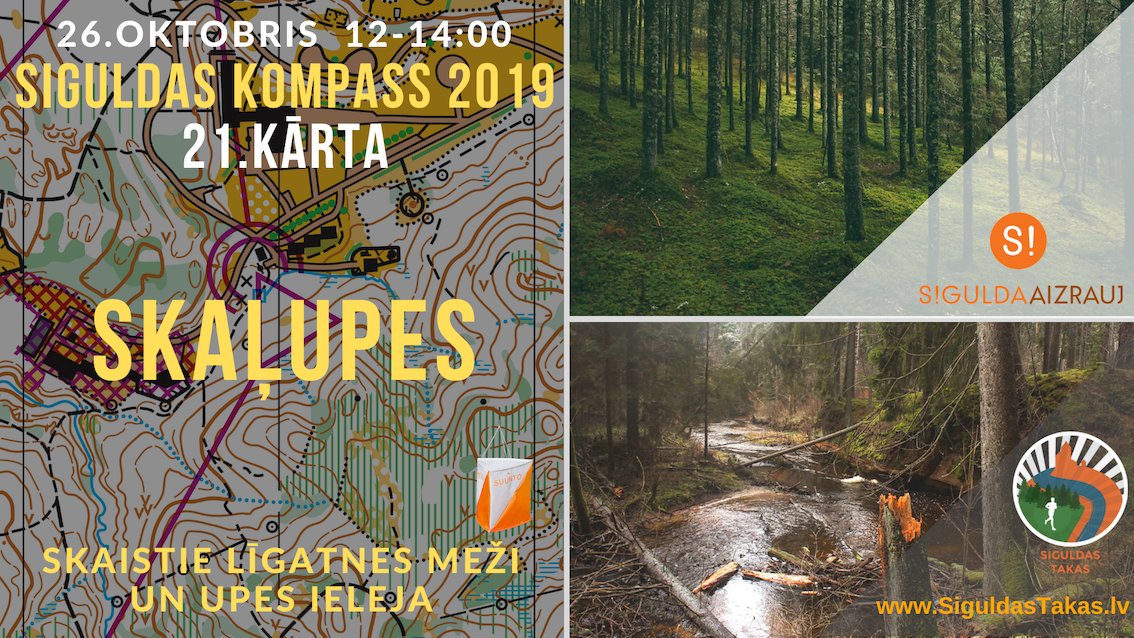 Sestdien 26.10 Līgatnes Skaļupēs Līgatnes upes gravās, priežu un milzīgu egļu mežos notiks #SiguldasKompass 21.kārta. Distances ar īpašu rūpību gatavojis Emīls Mortuļevs, kas ir Līgatnes patriots, dabas mīļotājs un kartogrāfijas fans. #SiguldasKompass  siguldastakas.lv/kompass2019/