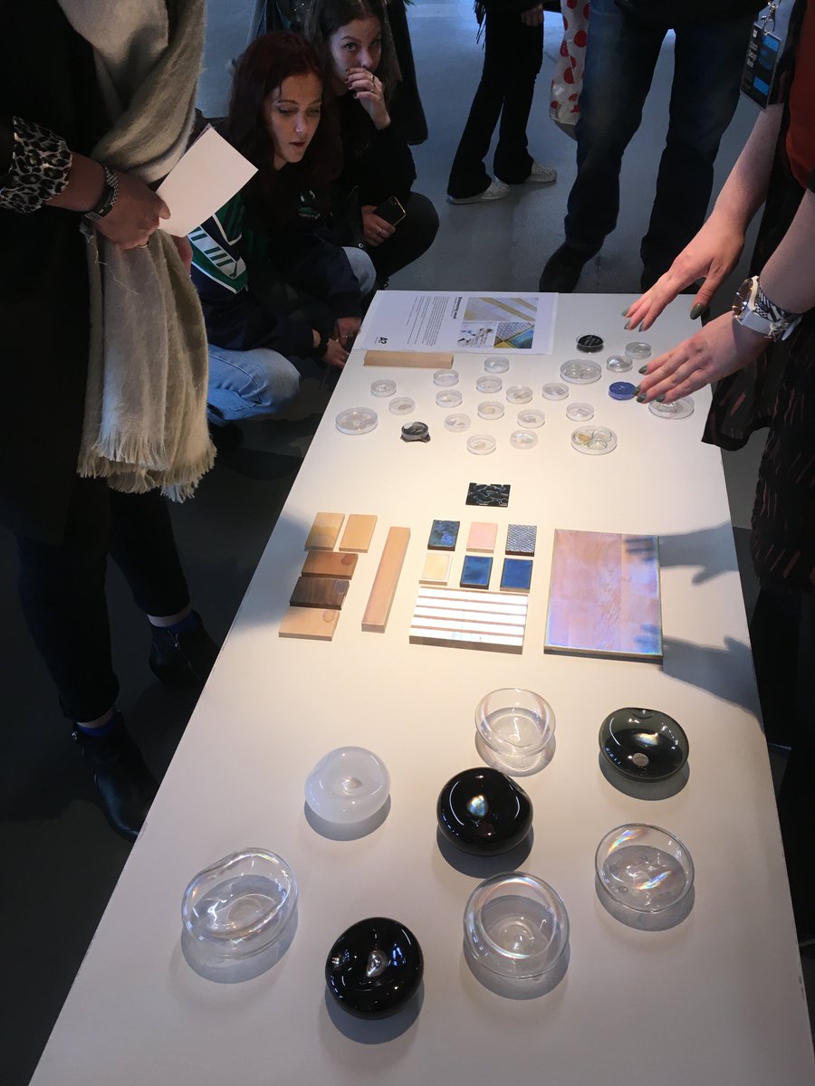 Design💚Material Science! <a href="/AaltoChemarts/">Chemarts</a>' cellulose-based prototypes have created a buzz as they are a result of a unique collaboration between designers and scientists. Come and see Shimmering Wood and other prototypes at #DDW2019. 🌱 #chemarts #biomaterials