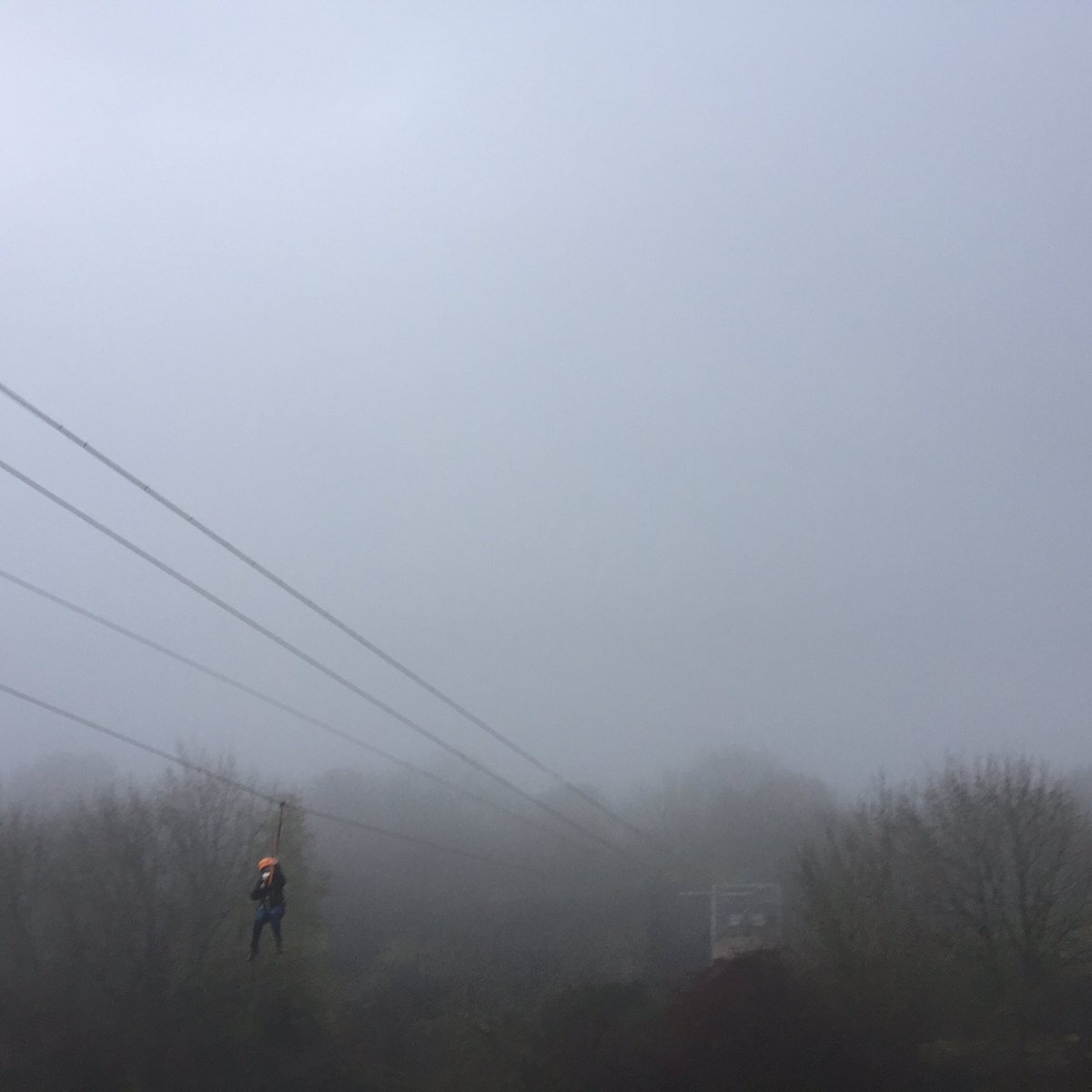 WirksworthInde's tweet photo. @BBCDerby presenter Heidi flying down the @MountCookCentre zip wire ready for tomorrow’s #Wirksworth #WizardingDay. https://t.co/3RdXDd0AA2