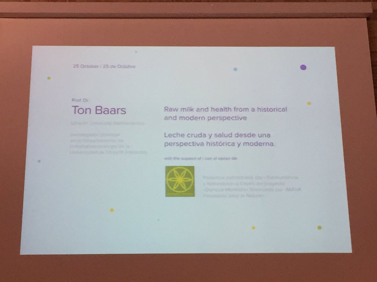 redqueserias's tweet image. Empezamos con Leche cruda y salud desde una perspectiva histórica y moderna con Ton Baars, investigador en la Universidad de Utrecht e impulsor y gestor de milkandhealth.com #QueRed #Valenciarawmilk2019