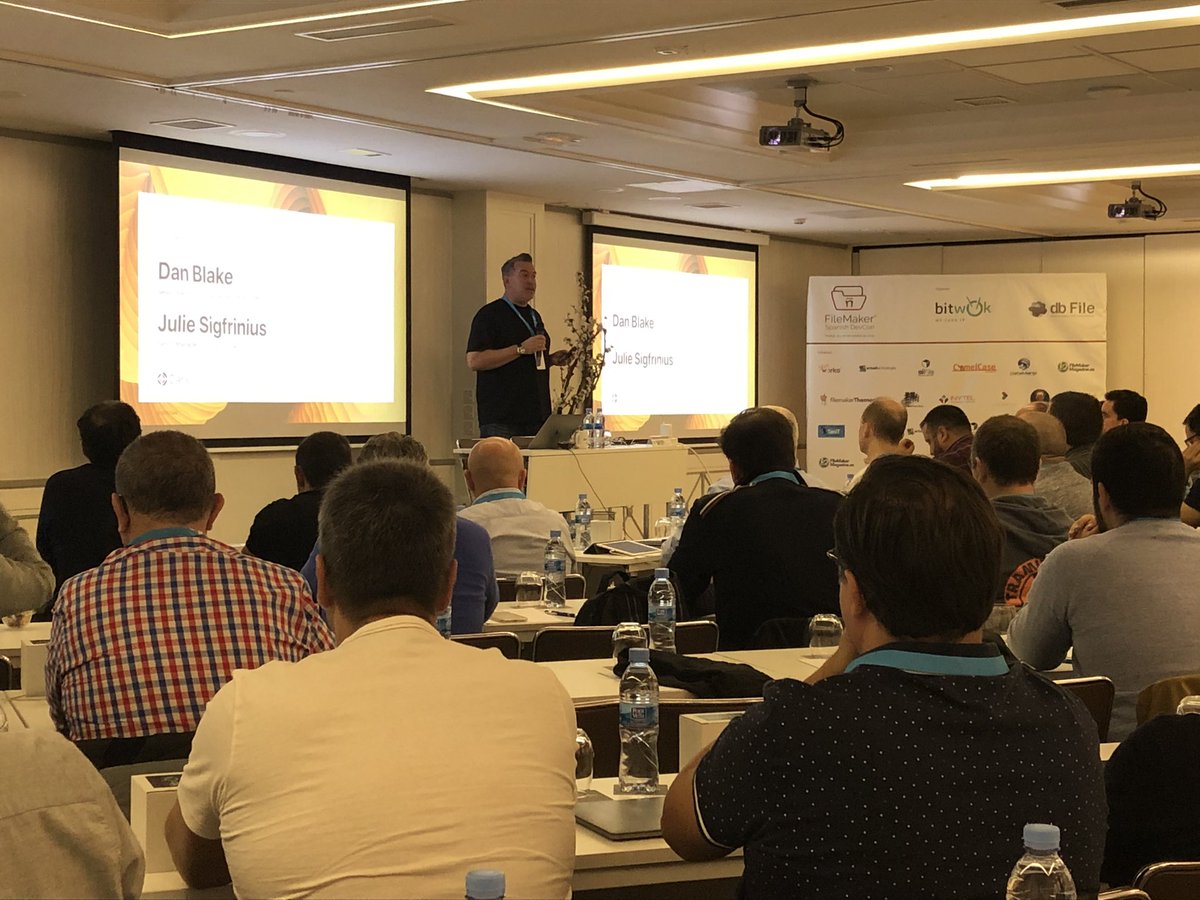 Last FileMaker DevCon of the tour! We saved <a href="/SpanishDevCon/">FM SpanishDevCon</a> for last. 💕🇪🇸 <a href="/ClarisOfficial/">Claris, an Apple company</a> team is here for the Opening Keynote. #Claris #FileMaker