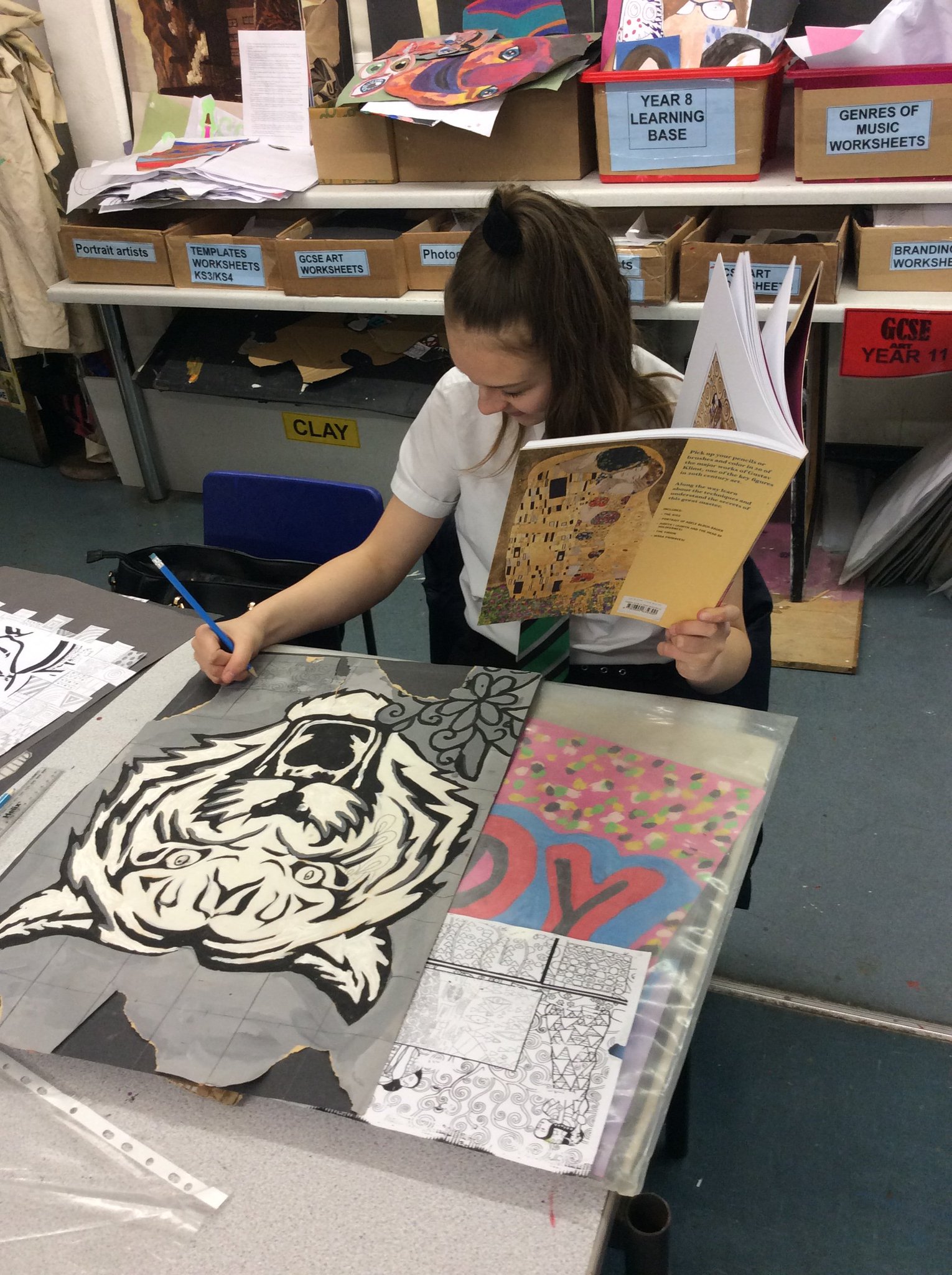 Pen Y Dre Art Department Yr Adran Gelf Penydre Other Students In Art Club Exploring Their Own Independent Research To Develop Personal Art Responses 1penydre