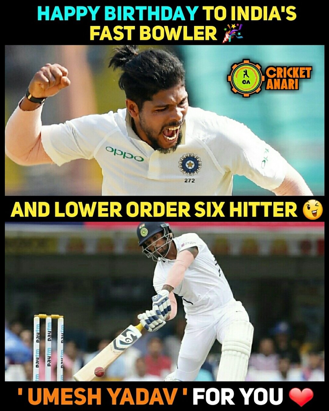 Happy birthday Umesh Yadav    