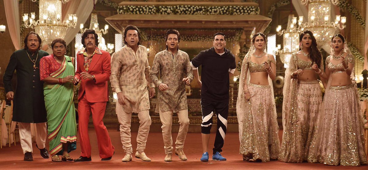 #OneWordReview...
#HouseFull4: DISAPPOINTING.
Rating: ⭐️ ½
Tries too hard to make you laugh, but fails miserably... Bad writing, terrible direction, over the top performances... Weakest film in #HouseFull franchise. #HouseFull4Review