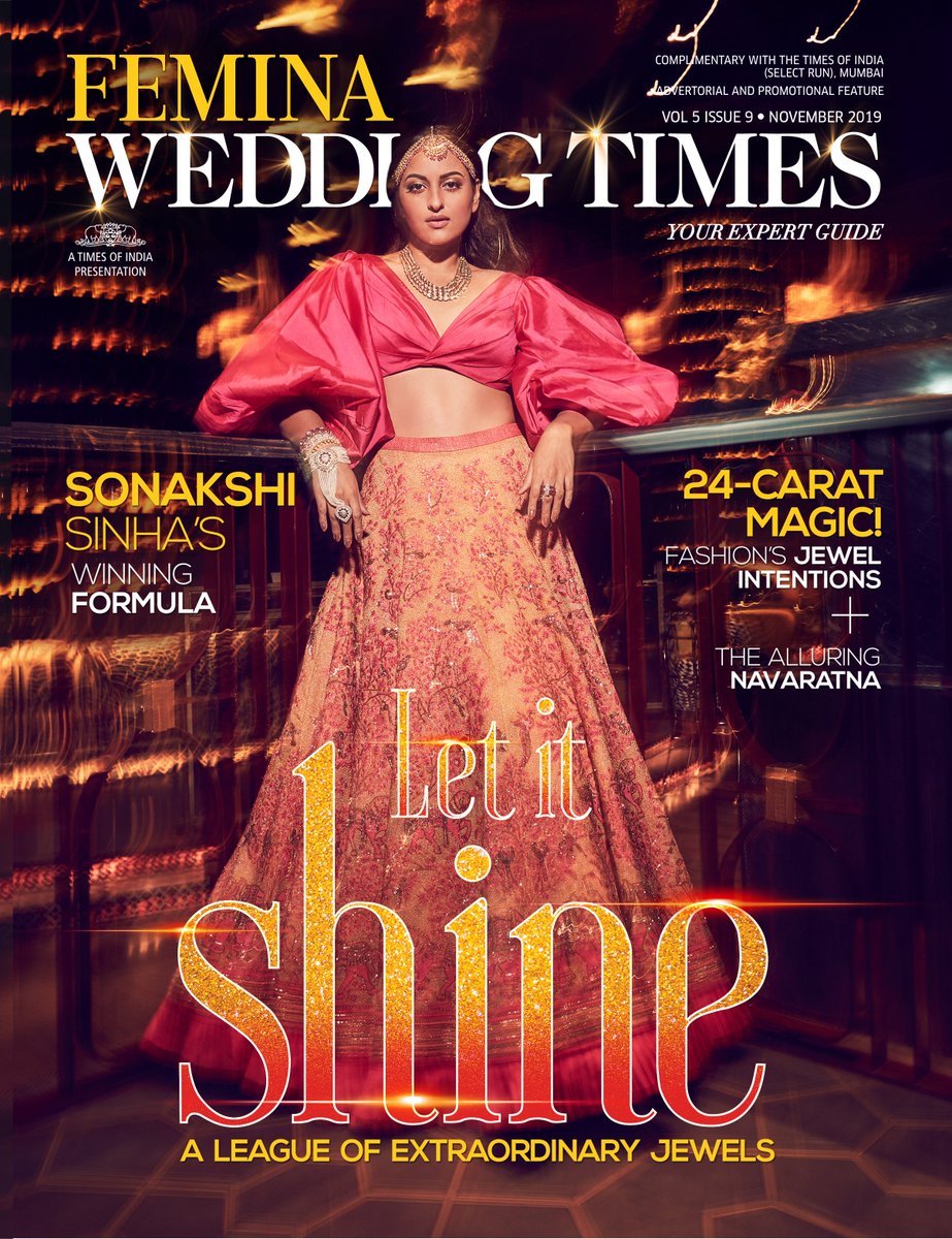 We're ringing in the festive season with @sonakshisinha who dazzles like the star she is in our jewellery special!
Photographer: Ajay Kadam  
All outfits: Shantanu &amp; Nikhil  
Hair: Madhuri Nakhale
Make-up: Seema Dattani 
Styling: Lynn Lobo
Creative Direction: Gopalika Virmani
