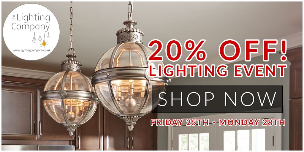TheLightingComp's tweet image. 20% OFF LIGHTING!

Ends: 28.10.19

Shop: bit.ly/1jSUsoX

#lighting #lights #lightingevent #discount #lightingcompany