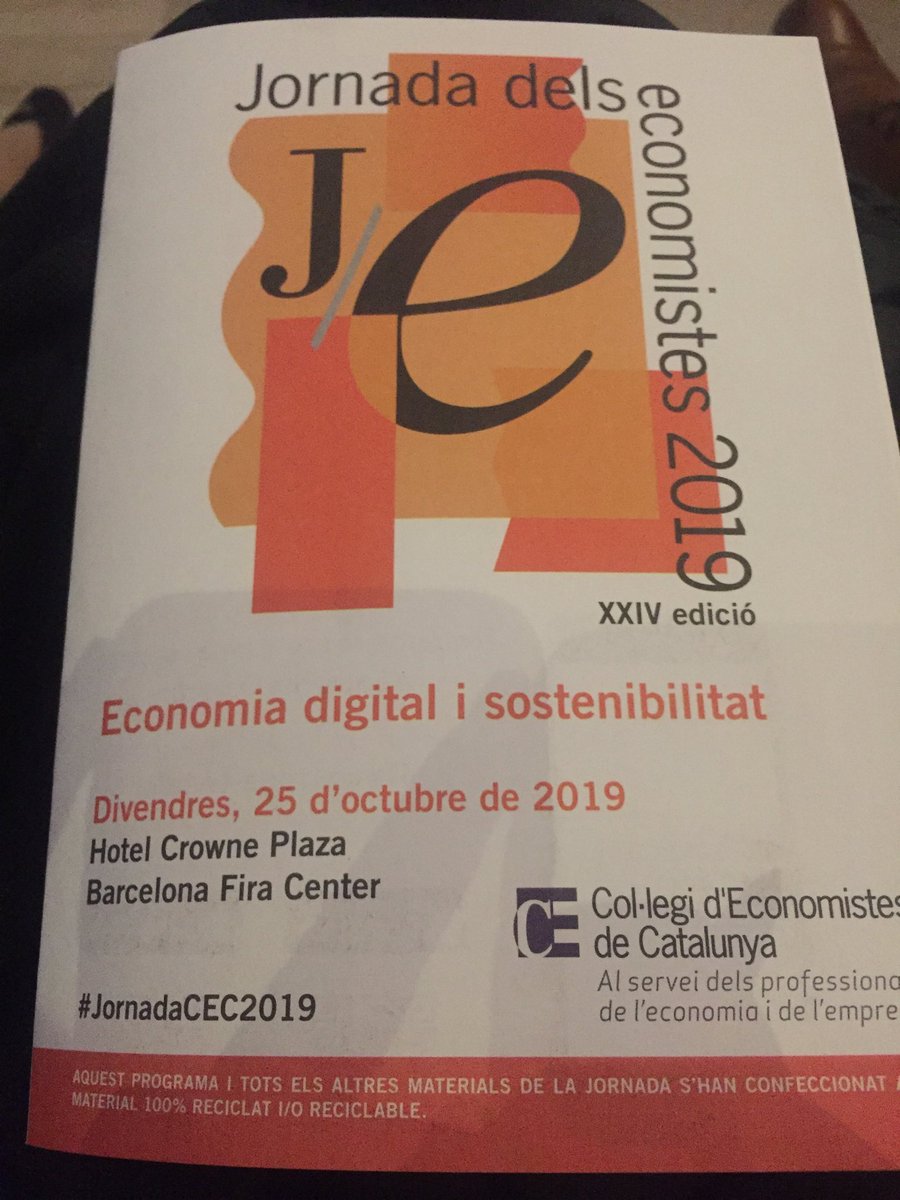micamarderiu's tweet photo. Avui Jornada dels economistes 2019! https://t.co/sB1SOu2KCv