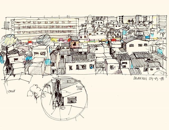 NarinderSagoo's tweet photo. Street sketches studying formal and informal settlements in India. #india #sketches #design #observation #study #urbandesign #cities #architecture #slums #dharavi #jaipur #mumbai #rajasthan #jaipur #life #infrastructure #humanitarian #architect #philanth… https://t.co/mk03YQj6zB https://t.co/0HmYiWopwG