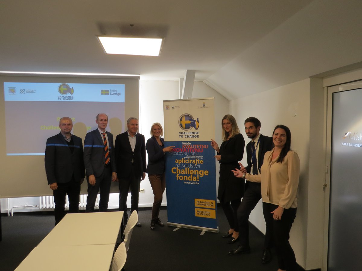c2c_project's tweet photo. Swedish Ambassador to BiH Johanna Strömquist and Head of Development Cooperation Torgny Svenungsson with their associates visited SERDA. Thank you for great discussion on C2C project and looking forward to further cooperation. https://t.co/tHyxT9fs2L