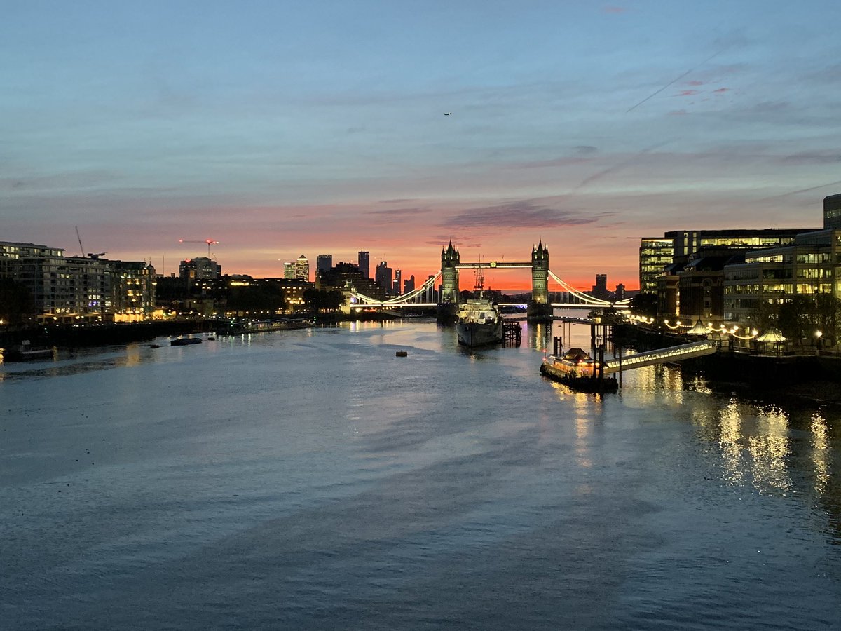 A fantastic view whilst crossing the bridge this morning...