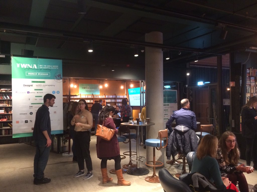 AppAnthro's tweet photo. The #WWNA19 #SustainingCities kicks off soon. Young’s at Youngstorget in #Oslo is packed. See you there! https://t.co/u03bHdjH7E