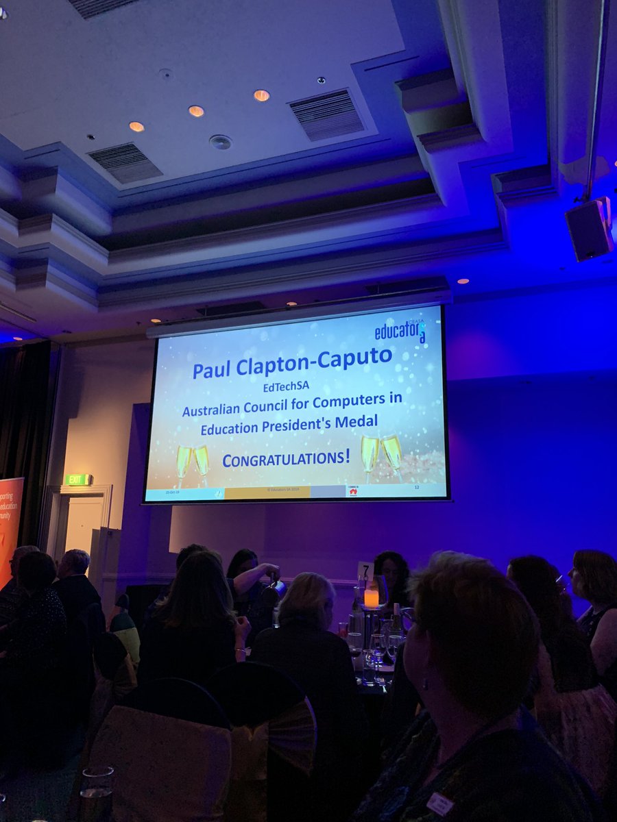 EdTechSA's tweet image. Congratulations and well done to our very own Paul Clapton-Caputo aka @pkcc1 on being acknowledged  as the inaugural recipient of the ACCE President’s Medal! #WTD2019 #edtechsa #ACCE