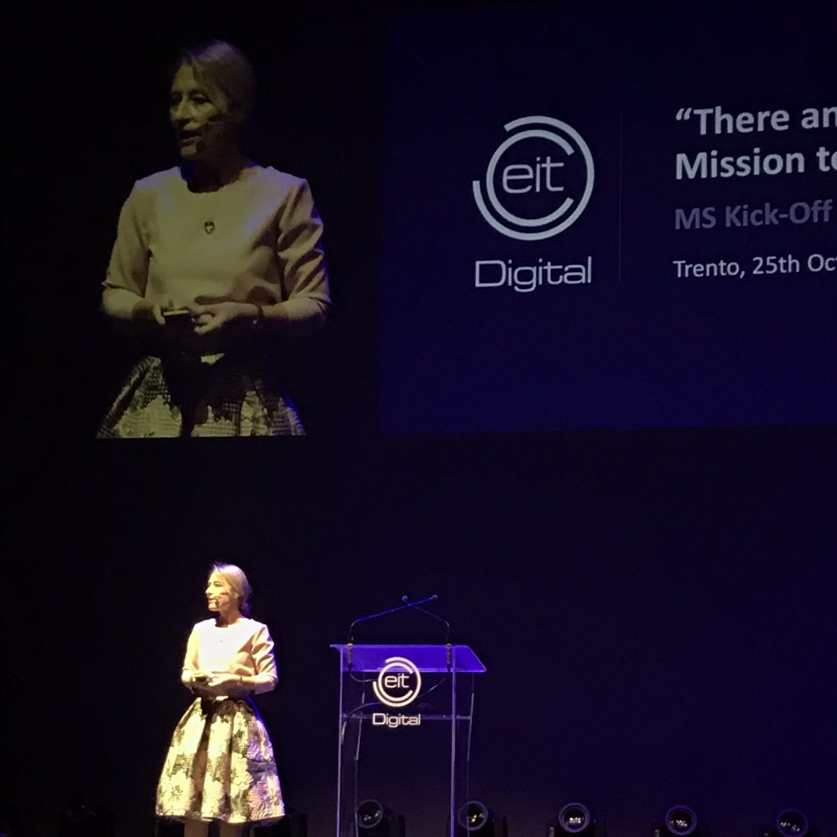 MScKickOff2019's tweet photo. Now on stage Milena Stoycheva! 🎤 Listen carefully!👂The Business Challenge is starting NOW! https://t.co/cMYGaJBwIb