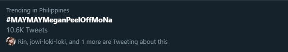 MeganBeautyPH's tweet photo. Mga beshie, trending tayo sa twitter! Maliban sa #MeganPeelOffMoNa, wag kalimutang gamitin ang #MAYMAYMeganPeelOffMoNa! 😍💛 https://t.co/ph8PkGnZfF