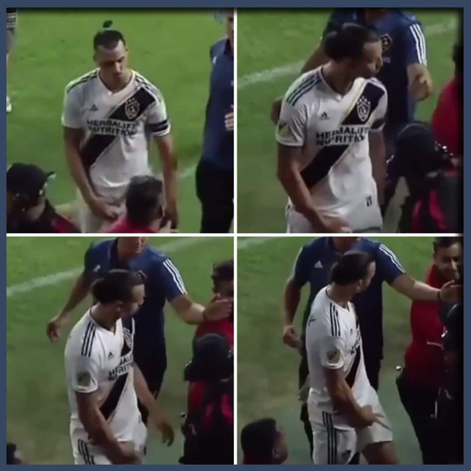 KilpinMr's tweet photo. #Ibrahimovic saluta così i tifosi all'ultima partita con i @LAGalaxy. 

-M- https://t.co/9viNx9bGYD
