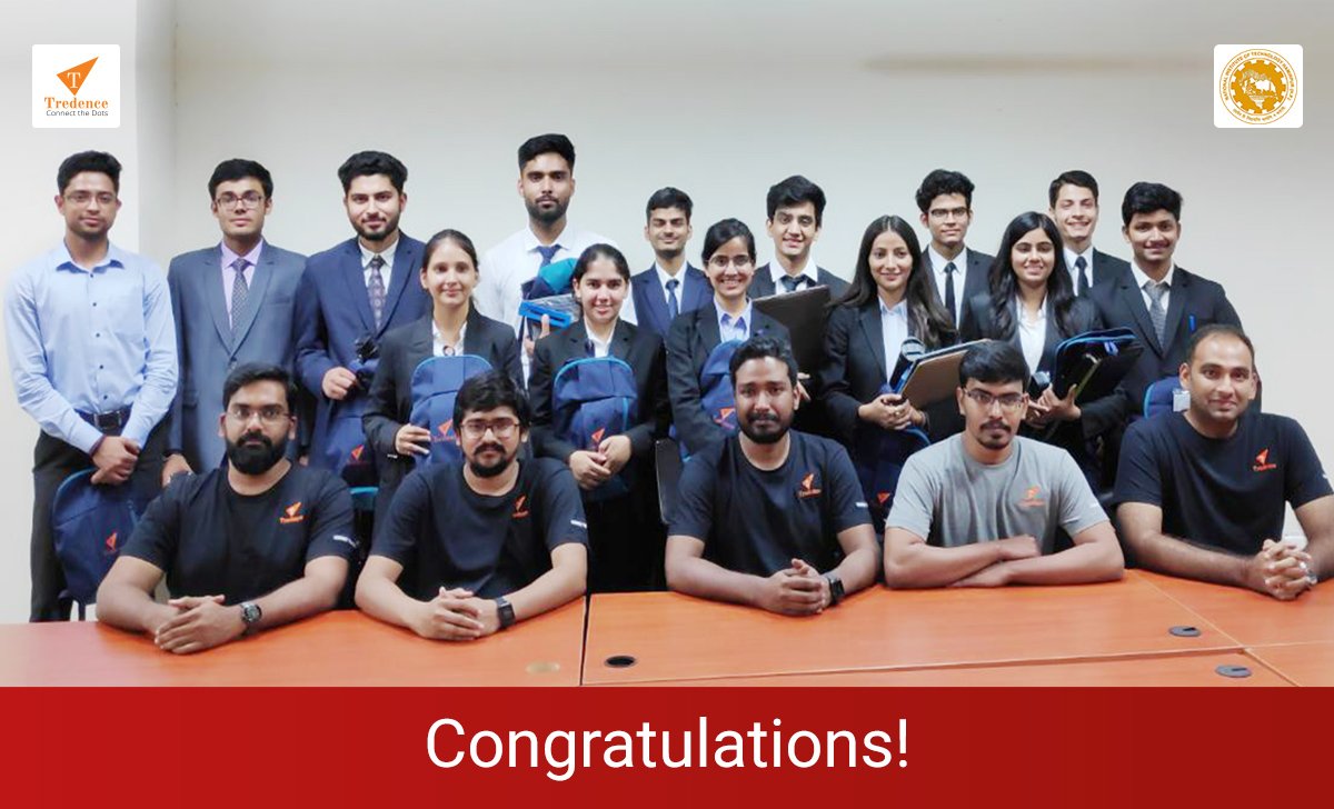 TredenceInc's tweet photo. Delighted to welcome our new hires from #NIT Hamirpur! The future looks bright at @TredenceInc 🙂
#careers #hiring #wearegrowing #recruitmentdrive #analytics https://t.co/PZaNSrbJjH