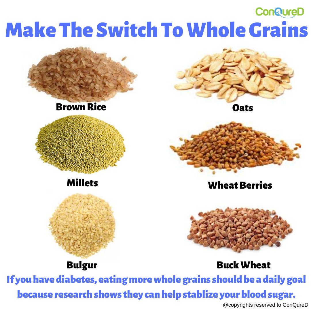 MyConQureD's tweet photo. Switch To whole Grains For Better Sugar Level
Follow @myconqured
#diabetes #diabetesmanagement #stress #stressmanagement #keto #ketoacidosis #ketone #glucose #bloodsugar #disease #yoga #healthrecipes #diagnos #diet #sugar #insulin #fasting

visit: https://t.co/k1vUQqsUj9 https://t.co/CKVYewjDPh