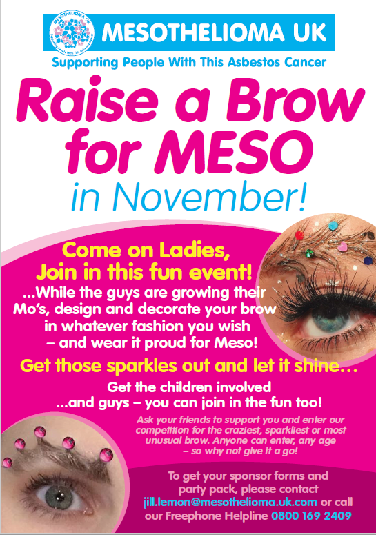 Mesouk's tweet photo. One week to go until #GrowAMoForMeso! Can you grow a moustache for the whole of November? Or bling up your brows for #RaiseABrow? A fun way to raise funds and awareness - don't forget to send us your pics! https://t.co/o7Mv29hdHO