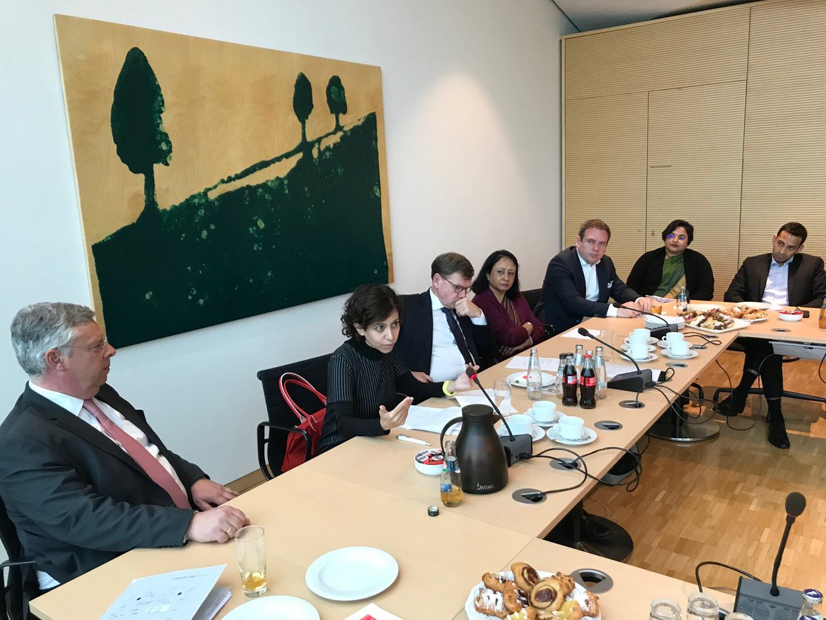 AmritaNarlikar's tweet photo. Honour to do this. Thnx @JoWadephul for kind invite & @juergenhardt @eoiberlin @KoobMar @GERonAsia & others for superb exchange on #India #Germany #ValueBasedDiplomacy Great run-up also for #HH #IndiaWeek! @almutmoeller @GIGA_Institute @IndiainHamburg @ACichowicz @planungsstab https://t.co/1Z3JNHzYLr
