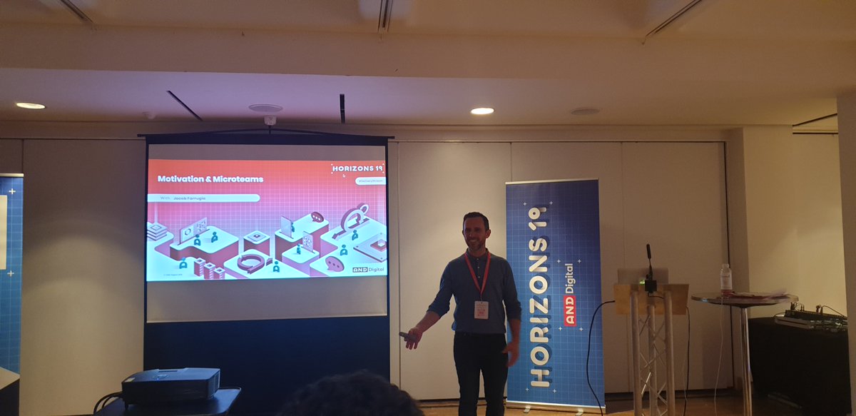 AND_Digital's tweet photo. Amazing to hear from Jacob Farrugia, Squad Lead, on how in just a few weeks at the @Telegraph, he worked with them to double the number of stories they delivered. The key? Solving problems for people in the team, rather than focusing on building more 'stuff'. #ANDHorizons https://t.co/2KAQeeQN3G